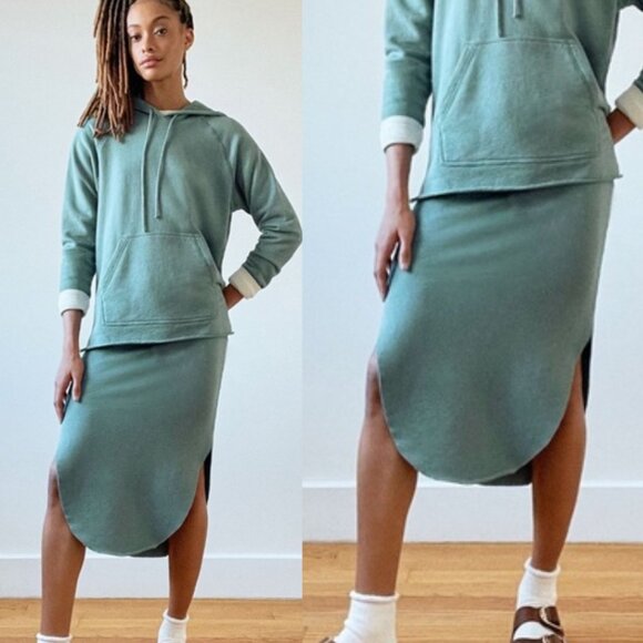 Anthropologie Saturday Sunday Bridget Knit Midi Skirt Elastic Waist 47472 - Picture 1 of 11